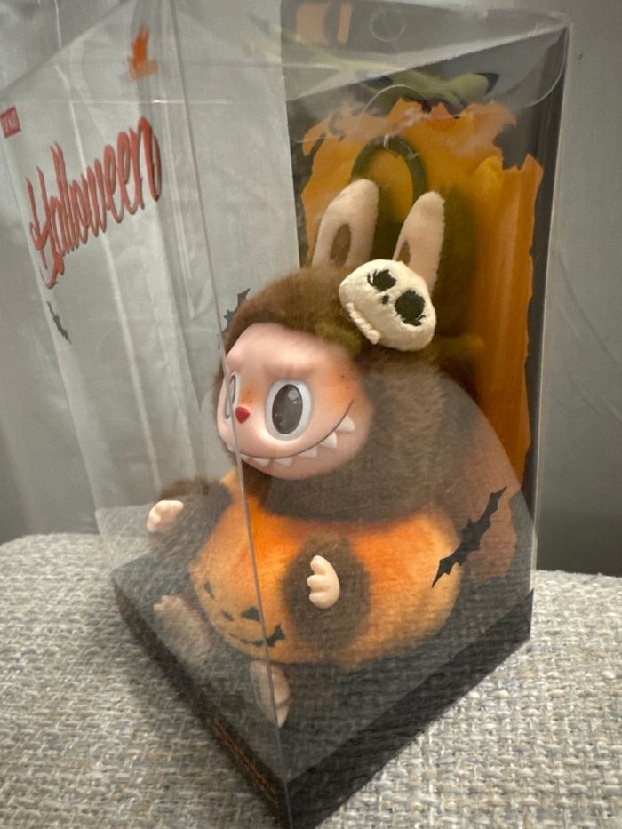 Labubu Citrouille Sitting Pumpkin Vinyl Plush Pendant - photo numéro 2
