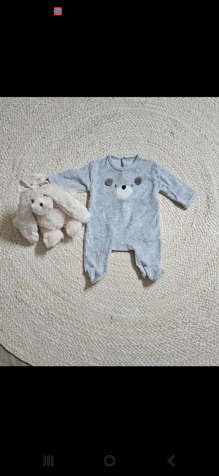 Pyjama velours 1 mois