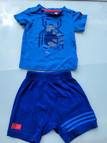 Suepr ensemble short et tee-shirt Adidas Marvel Spiderman, 6-9 mois 🕷