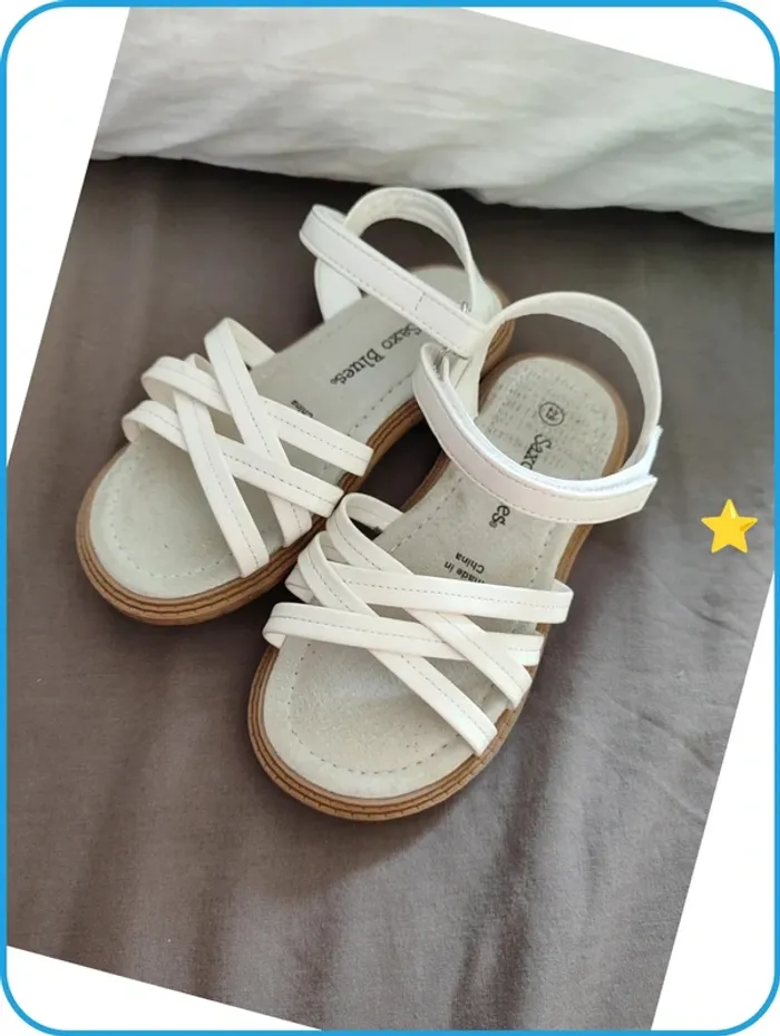 Sandales fille- blanche- T29