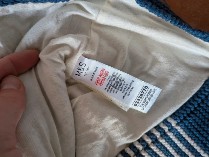 Gilet / manteau M&S 9/12 mois marinière - photo numéro 2