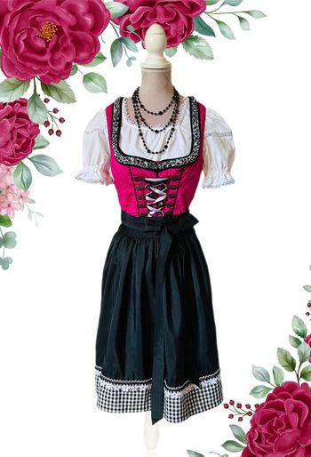 🩷🌿Robe traditionnelle autrichienne T.34 Oktoberfest Dirndl cottagecore fairycore whimsigoth dress🌿🩷