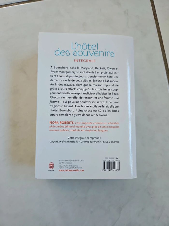L'hôtel des souvenirs Nora Roberts Intégrale U19 - photo numéro 3