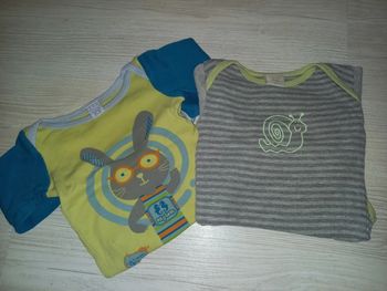 Lot de 2 bodies garçon T.6 mois