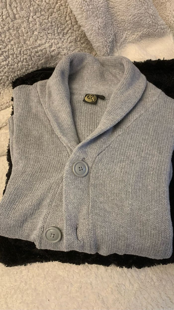 Gilet gris garçon 14 ans