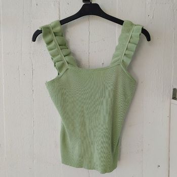 Top maille My Queen vert d'eau