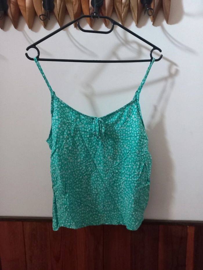 Débardeur fines bretelles vert