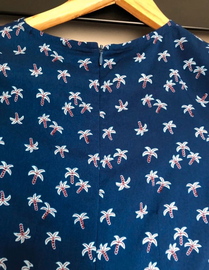 Robe bleue motifs palmiers 36 Le mont saint Michel - photo numéro 5