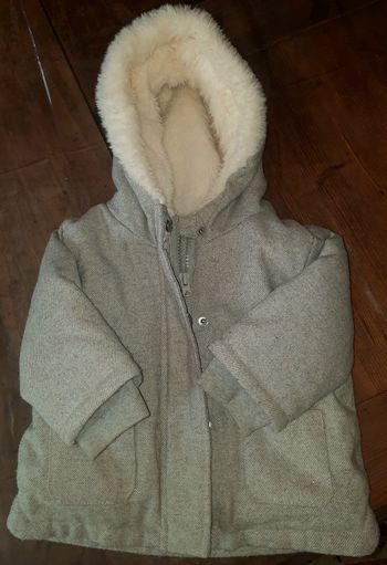 Manteau chaud hiver argenté fille 12 mois