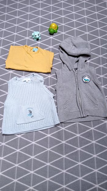 🦁Lot 3 hauts garçon, 6 mois