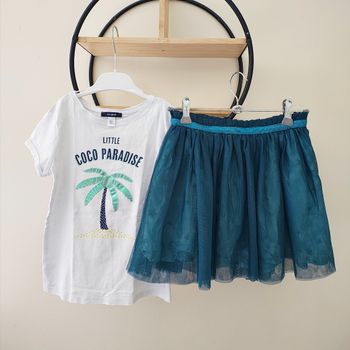 8.ans ensemble été Okaïdi Teeshirt et jupe