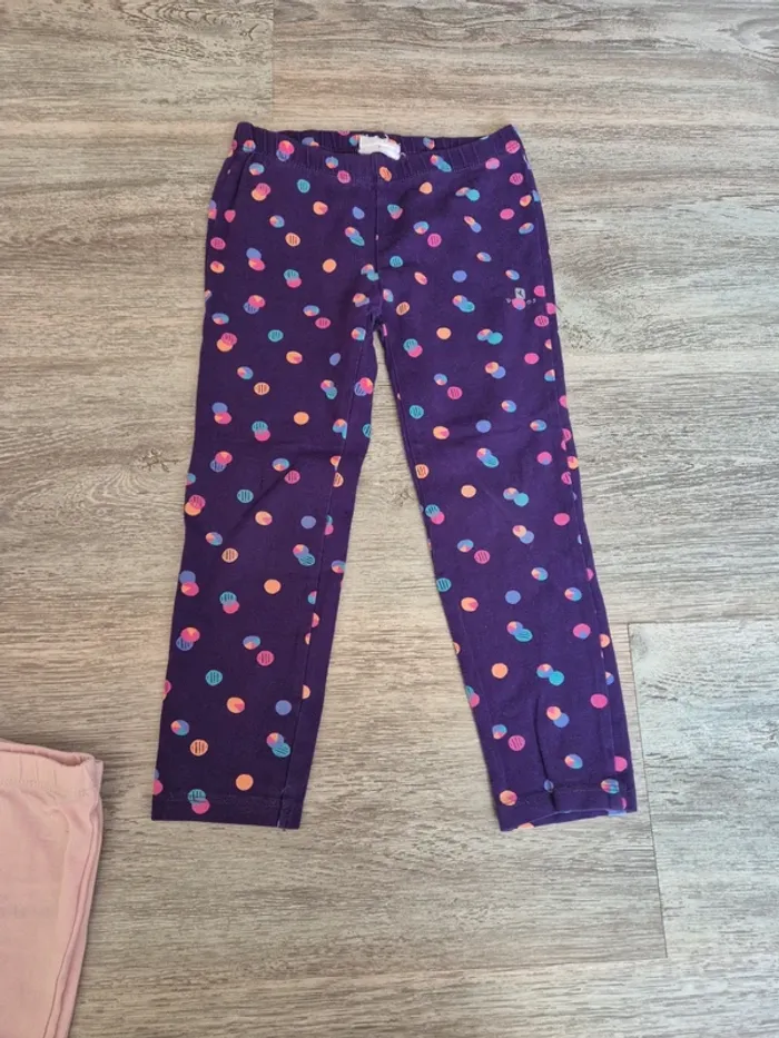 3 leggings rose et violet - photo numéro 2