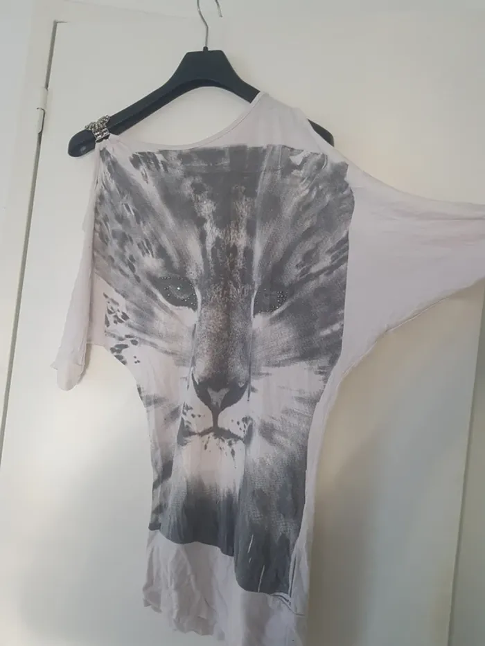 Haut Long Blanc Puma Taille M/L