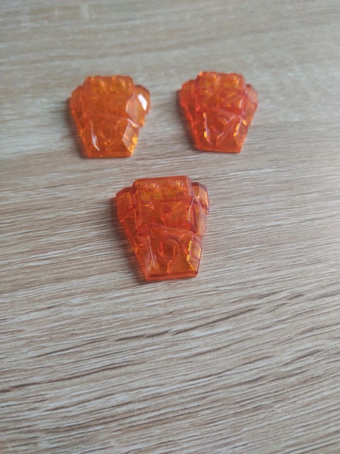 Lego lot 3 wedge 4x4 orange trans 64867 - photo numéro 2