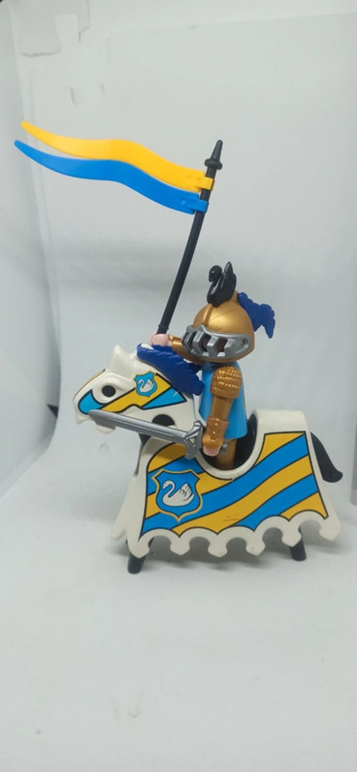 Chevalier motif cygne avec cheval et armure playmobil - photo numéro 9