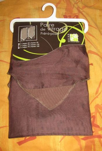 paire de rideaux chocolat