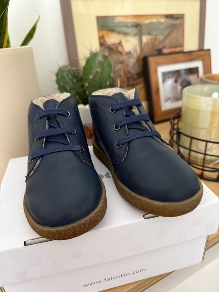 Falcotto chaussures premiers pas avec fourrure naturelle