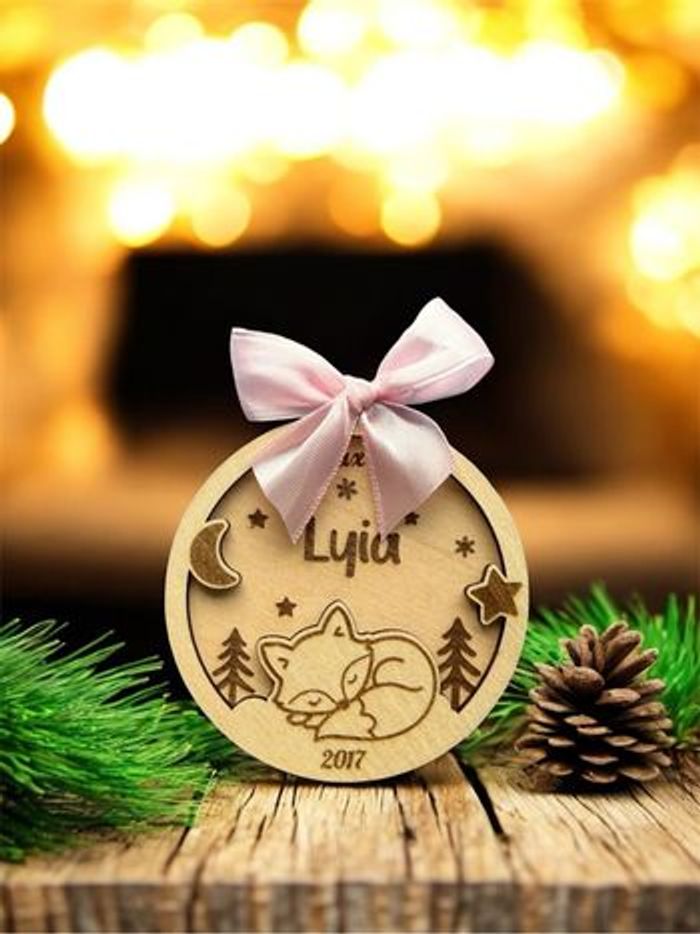 Boule de Noël en bois - photo numéro 3