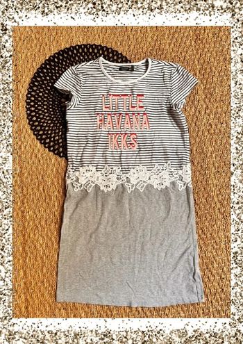 Robe rayée dentelle ikks