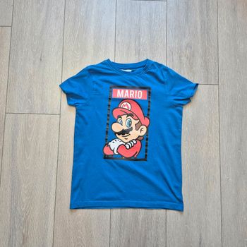 Maillot Super mario bleu. Garçon 10 ans. Marque Super mario