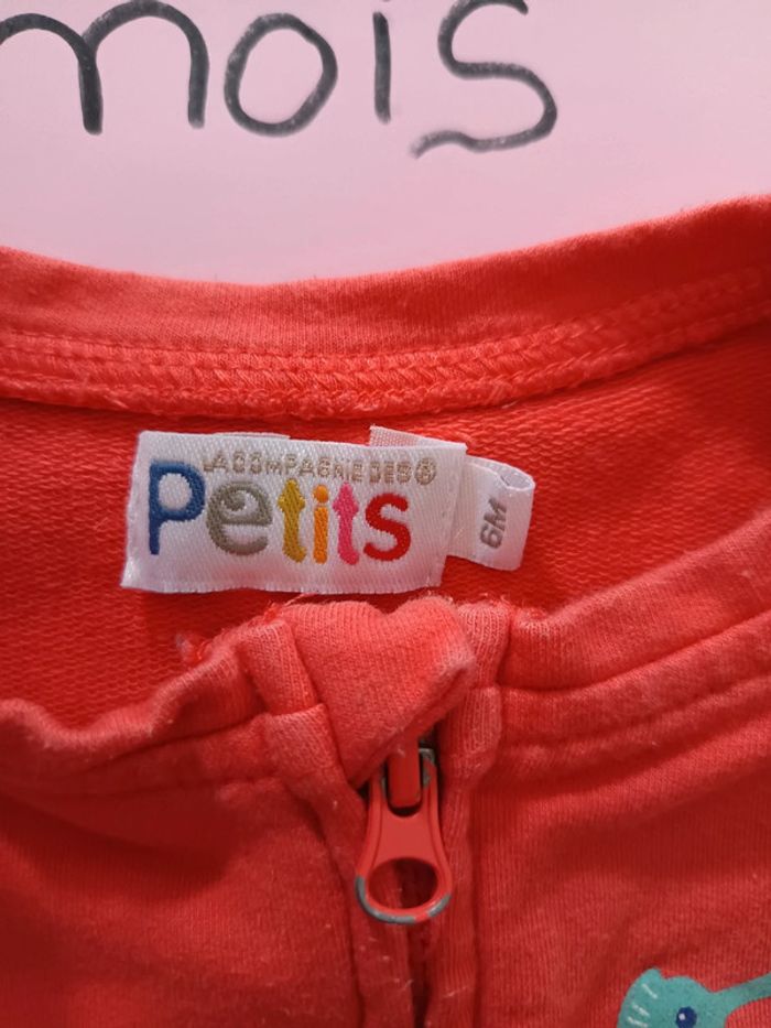 Veste/gilet orange 6 mois - photo numéro 2