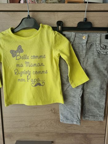Ensemble tape à l'œil 12 mois 