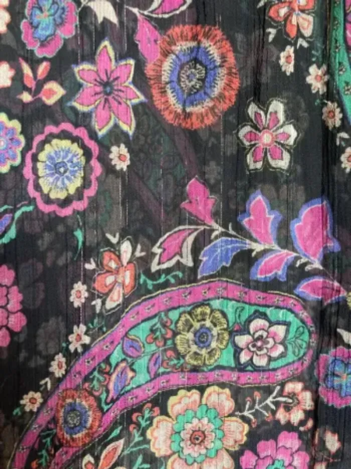 Blouse femme Paprika taille 2 – Motif coloré – Fluide et légère – Très bon état - photo numéro 7