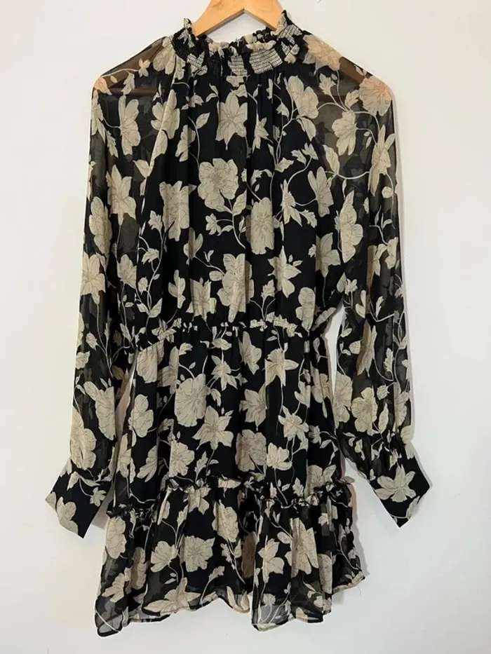 Robe Mango imprimé feuilles