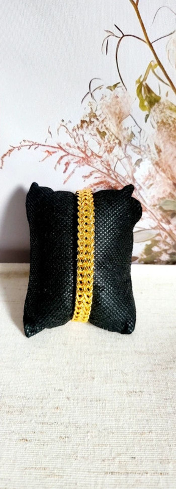 Bracelet doré maille tressée – style chic et moderne - photo numéro 2