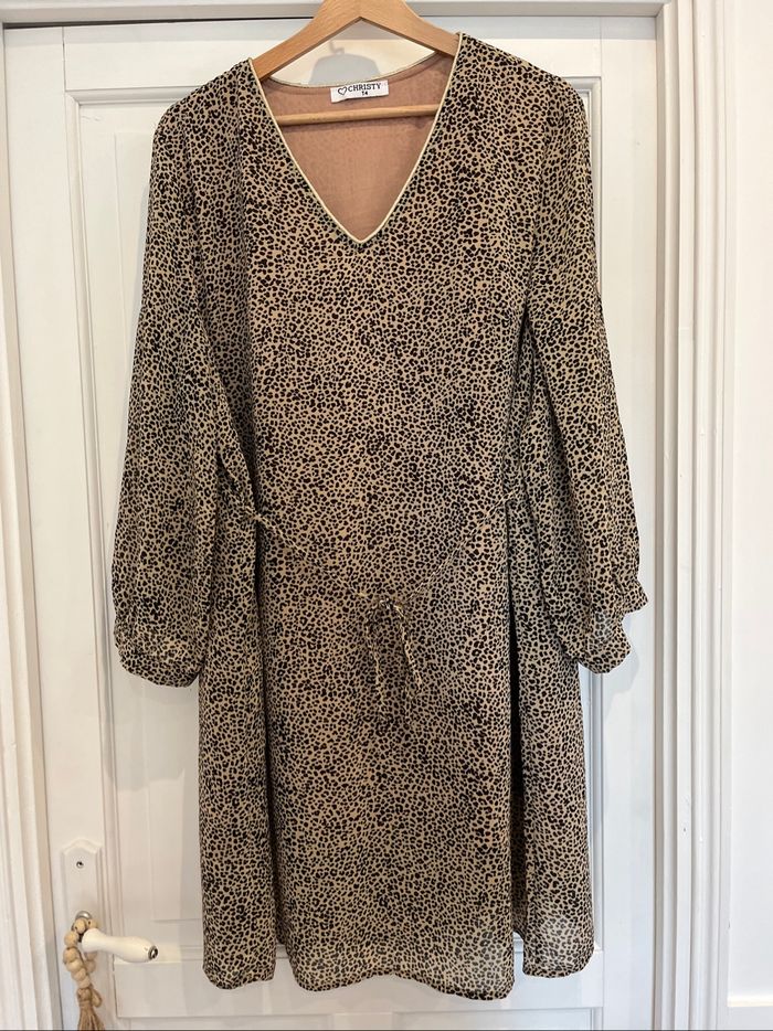 Robe tunique imprimée léopard