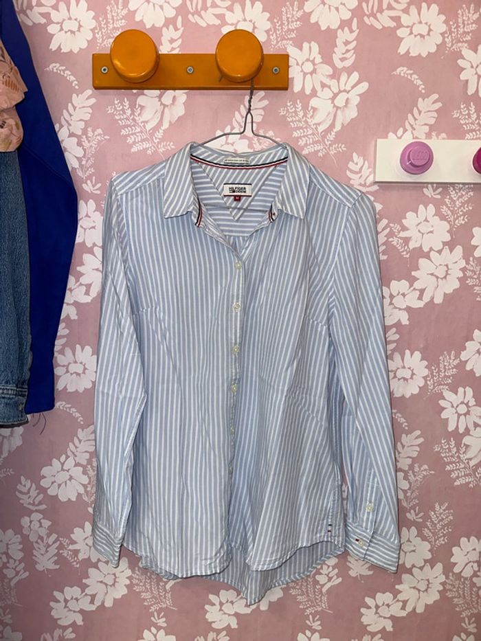 Chemise bleu ciel à rayures Tommy Hilfiger - photo numéro 2