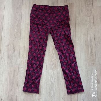 Pantalon bordeaux à motifs t38/40