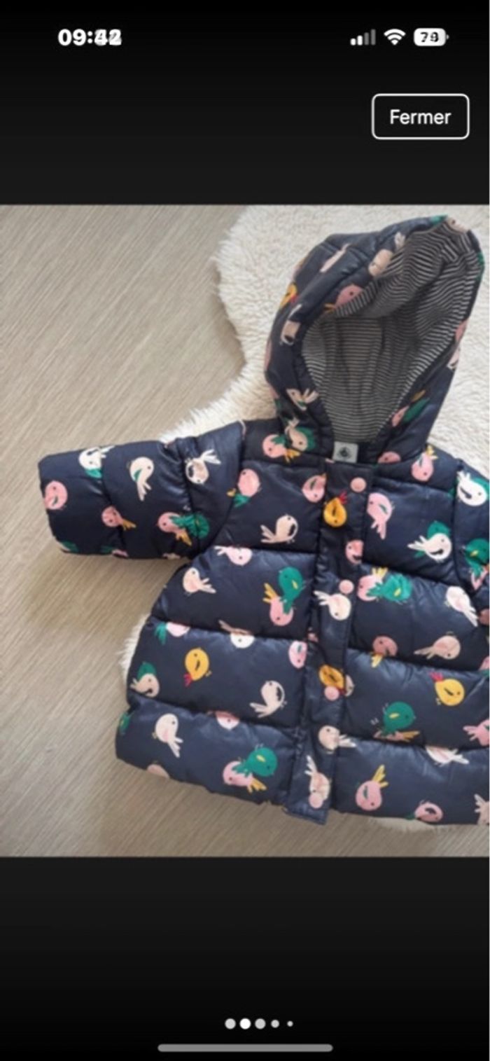 Doudoune comme neuf petit bateau 6 mois - photo numéro 2