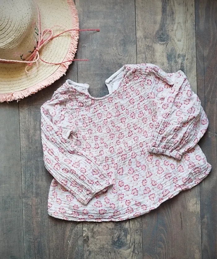 Blouse Zara fille gaz de coton