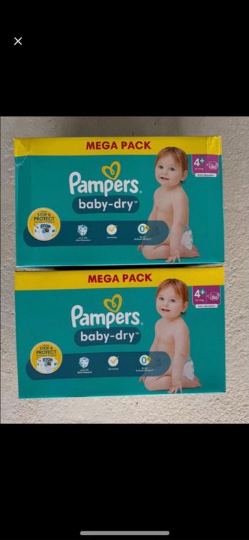 Couches babydry 4+ Pampers