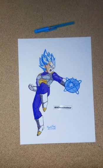 Dessin Vegeta Blue A4