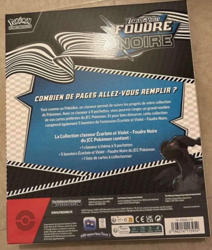 Nouveau Classeur Pokémon foudre noire Ev 10.5 - photo numéro 2