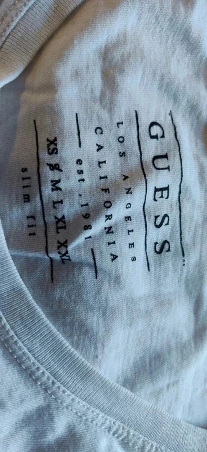 T-shirt mc Guess blanc et noir S - photo numéro 4