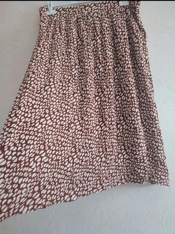 jupe tawney à motif bicolore marron cognac femme