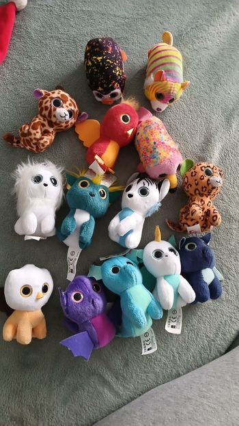 14 petites peluches TY