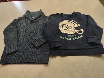 Lot de 2 pulls garçon 6 ans – hiver