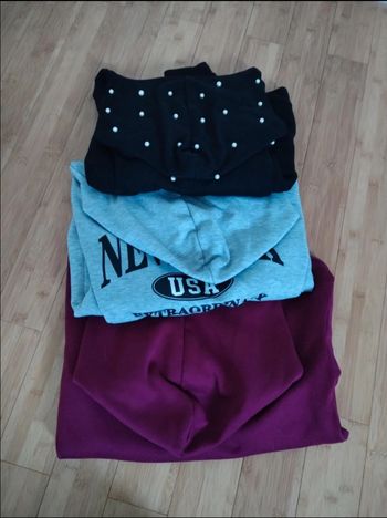 Lot 3 sweats à capuche