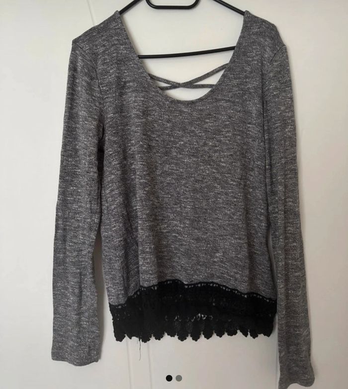 Lot 2 pulls gris - photo numéro 2