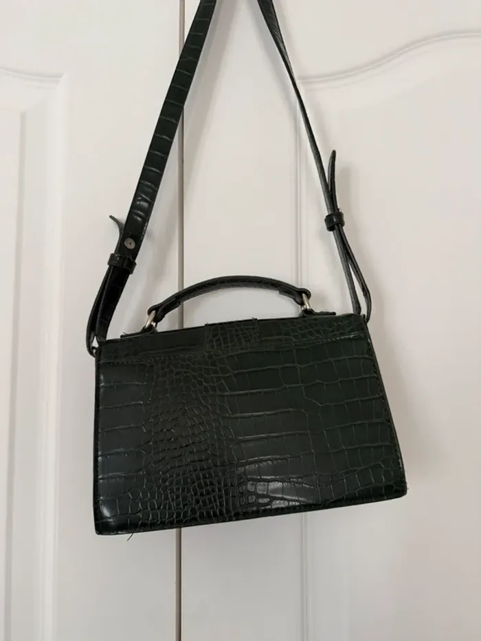 Sac bandoulière croco vert foncé Pimkie - photo numéro 3