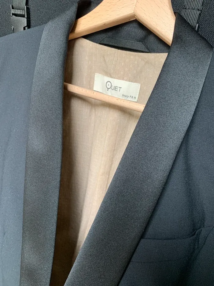 Veste de costume smocking noire Quiet taille 40 - photo numéro 4
