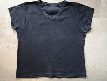 T shirt col V noir Fit et Forme Fitness Taille unique