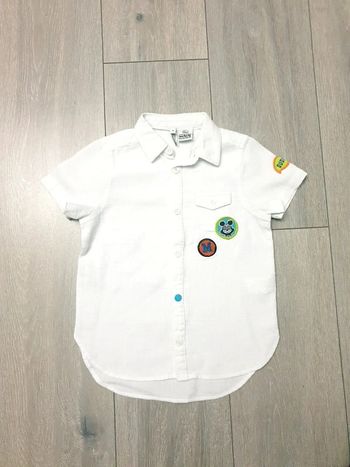 Chemisette Mickey blanche. Garçon 3 ans. Marque Disney