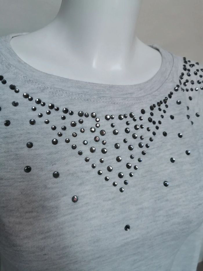Sweat cache cache avec strass taille 36 - photo numéro 2