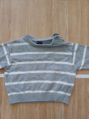 Pull à rayures bébé 6 mois