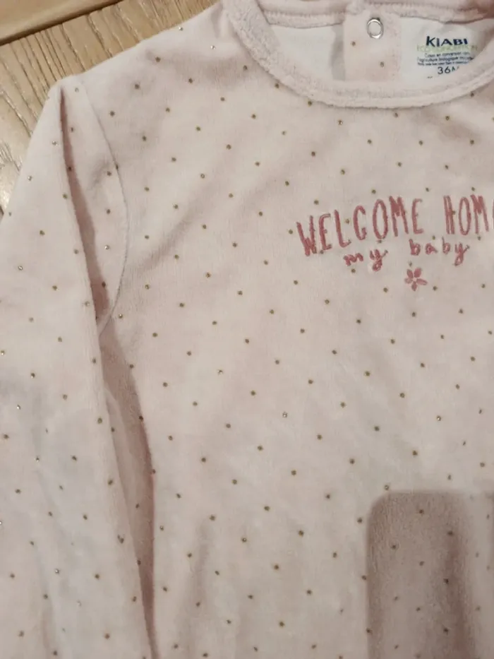 Pyjama 1 pièce 36 mois hiver velours - photo numéro 2